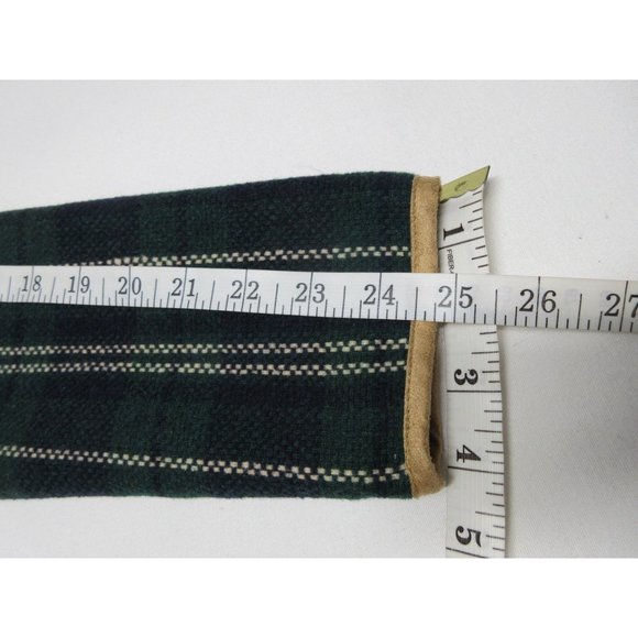 Kling green tartan plaid wool blend fur collar jacket - Picture 12 of 12